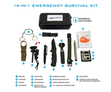 Load image into Gallery viewer, 14-In-1 Emergency Survival Kit
