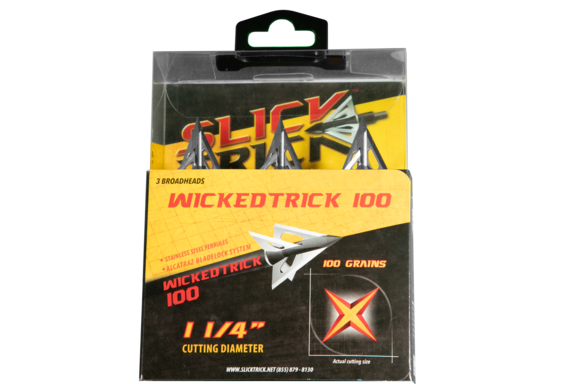 Slick Trick Broadhead Hybrid Assailant 100gr 1 3-4" Cut 3pk - Archery Supplies At