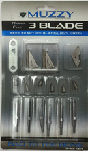 Load image into Gallery viewer, Muzzy 100gr (6pk) 3 blade broadheads + Practice blades*
