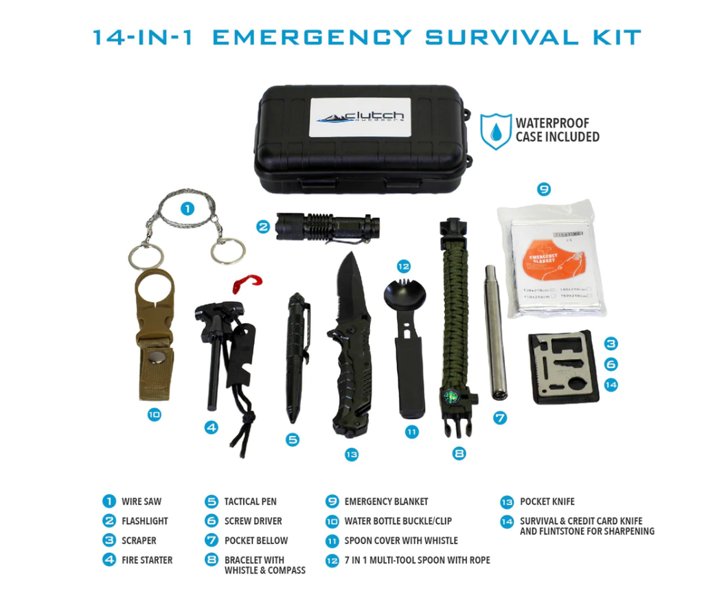 14-In-1 Emergency Survival Kit