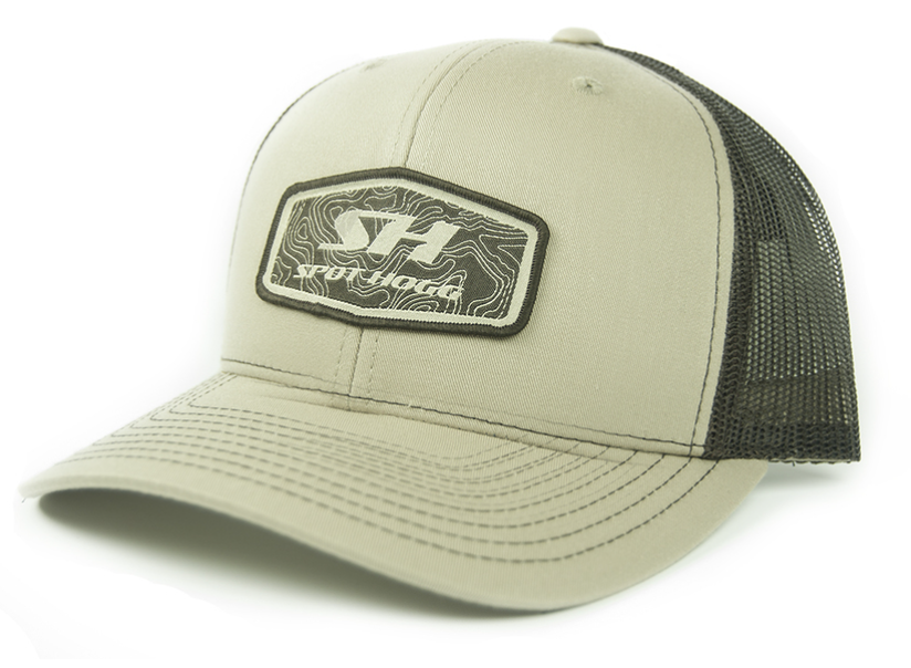 Spot-Hogg Logo Patch Hat, Khaki Front with Brown Mesh Back
