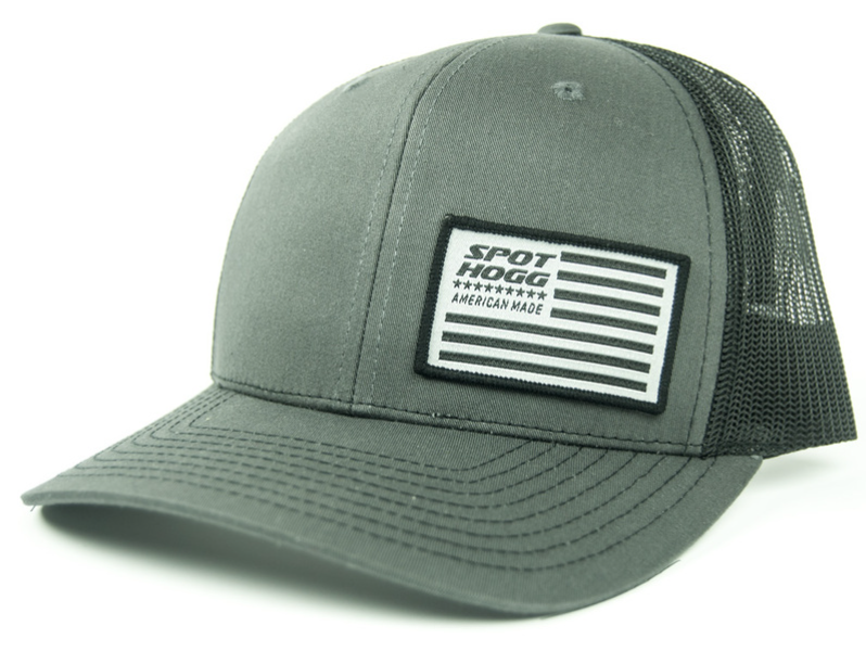 Spot Hogg Flag Patch Hat, Charcoal Front with Black Mesh Back